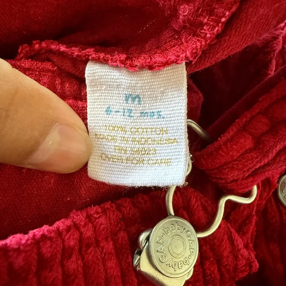 ✨GAP Red Corduroy Overalls - Picture 6 of 9
